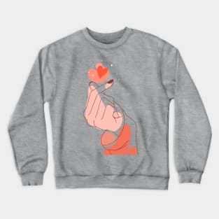 finger heart Crewneck Sweatshirt